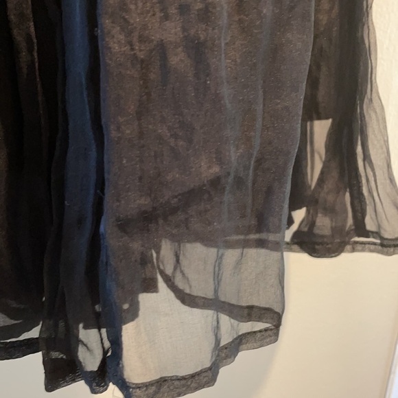 OCSIN 💯Silk Layered Crinkled Skirt w Actual Animal Faces in Isolated Area - Picture 4 of 6